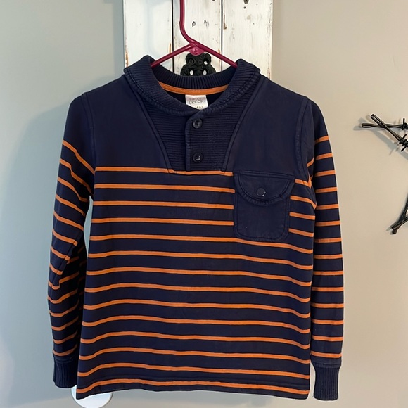 Boys stylish 2-button striped pullover - Picture 1 of 5